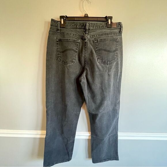 Lee Jeans Vintage Black Denim relaxed straight leg size 14 medium 90s Y2K - Picture 7 of 7